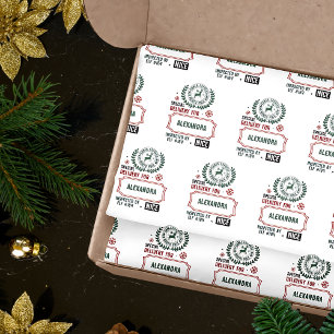 Papel De Seda Entrega Expressa de papais noeis para (Nome Person