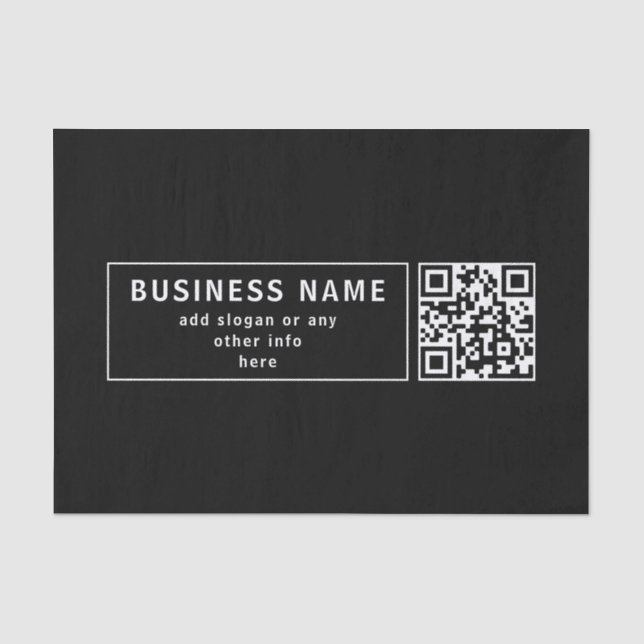 Papel De Seda Envie seu próprio código QR e texto mutável (Frente )