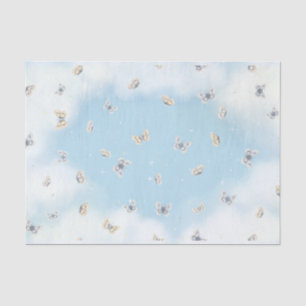 Papel De Seda Enxame de Borboletas no Céu Azul Sonhador