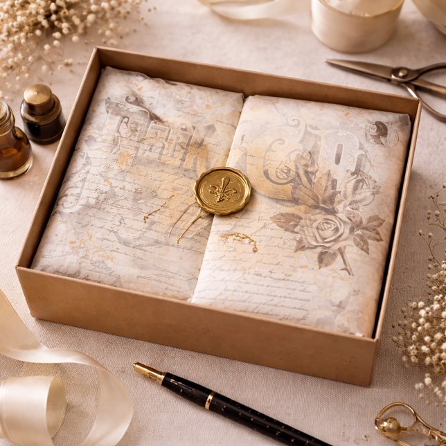 Papel De Seda Ephemera Antiquada (Criador carregado)