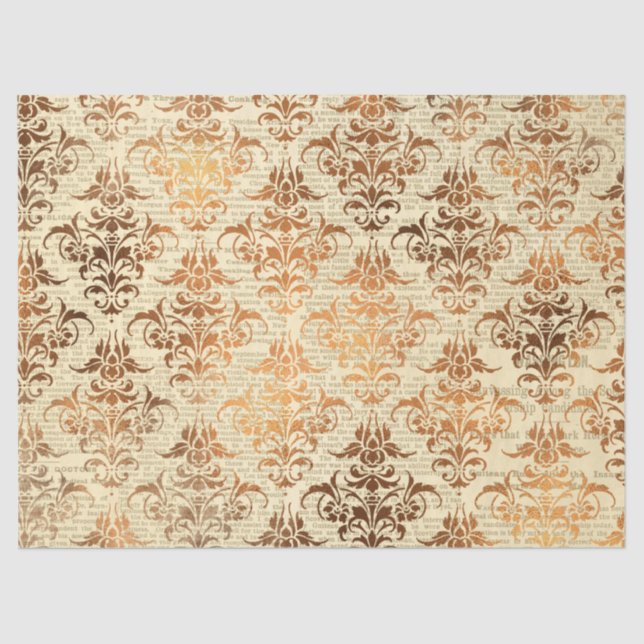 Papel De Seda Ephemera Autumn Series Design 7 (Frente )