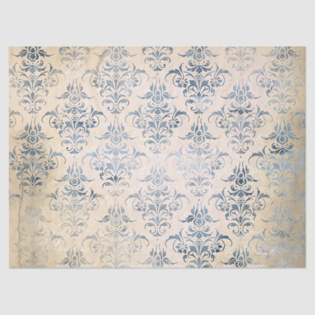 Papel De Seda Ephemera Blue Paper Series Design 3 (Frente )