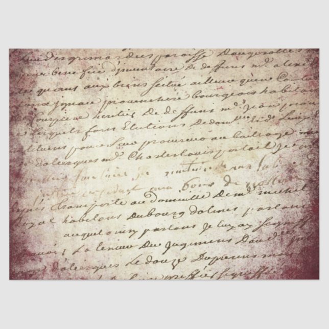 Papel De Seda Ephemera Burgundy Paper Series Design 13 (Frente )