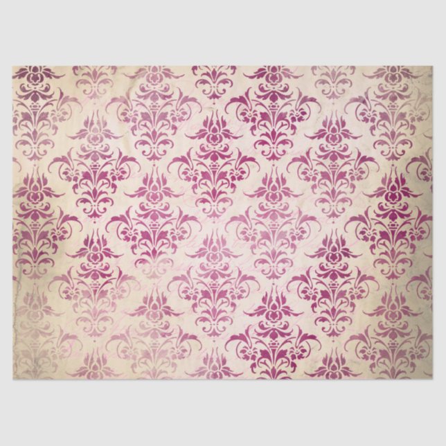 Papel De Seda Ephemera Burgundy Paper Series Design 18 (Frente )