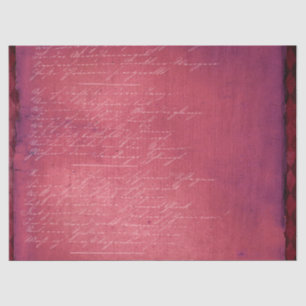 Papel De Seda Ephemera Burgundy - Série Design 5