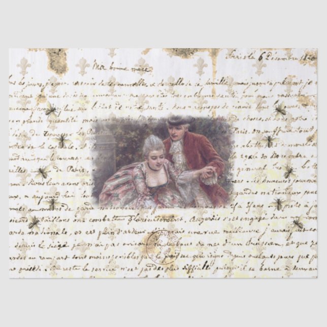 Papel De Seda Ephemera da Arte Clássica (Frente )