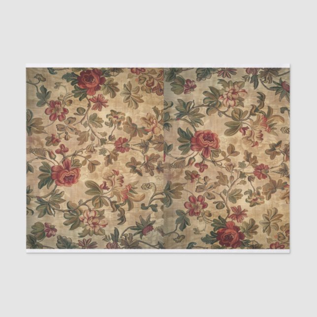 Papel De Seda Ephemera da Colheita de Decoupage de Tapeçaria Vin (Frente )