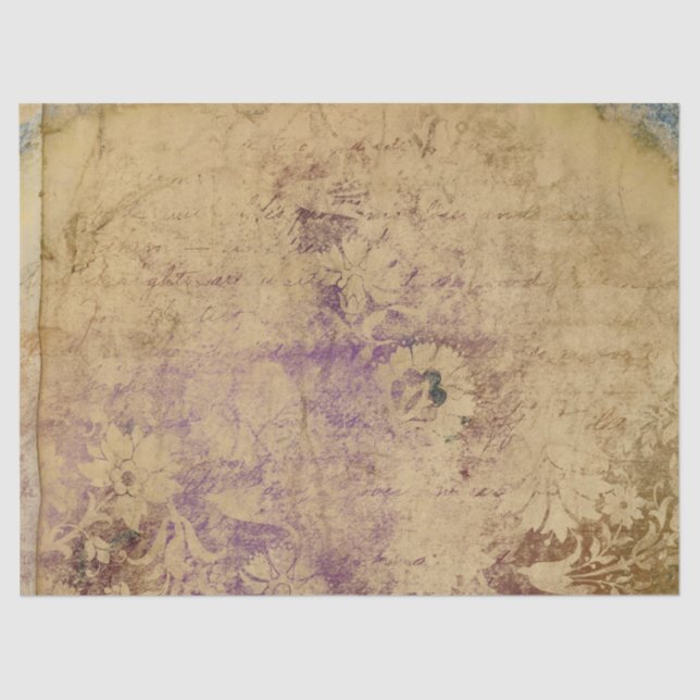 Papel De Seda Ephemera Distress Paper Series Design 18 (Frente )