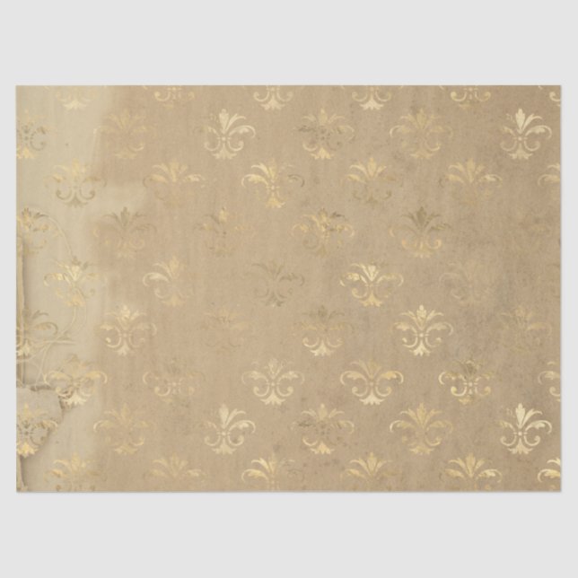 Papel De Seda Ephemera Dourado Paper Series Design 17 (Frente )