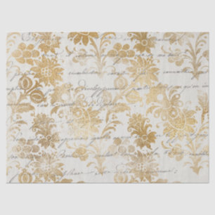 Papel De Seda Ephemera Dourado Série Paper Design 8