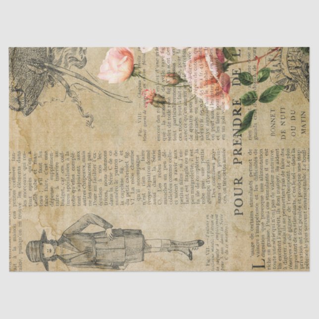 Papel De Seda Ephemera French Paper Series Design 16 (Frente )