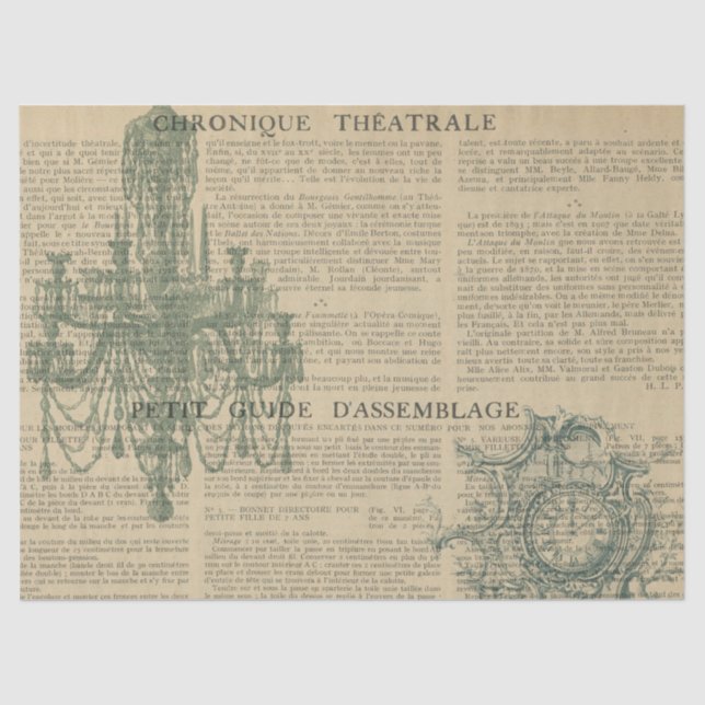 Papel De Seda Ephemera French Paper Series Design 9 (Frente )