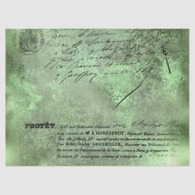 Papel De Seda Ephemera Green Paper Série Design 18 (Frente )