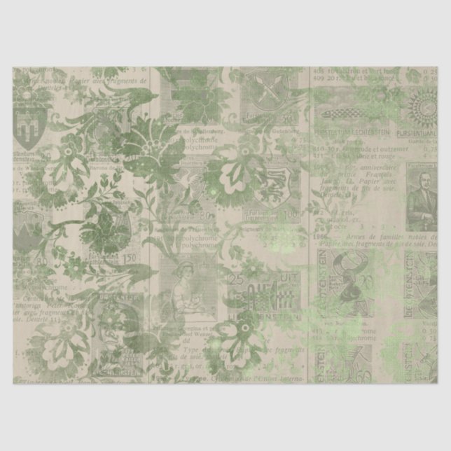 Papel De Seda Ephemera Green Paper Série Design 23 (Frente )