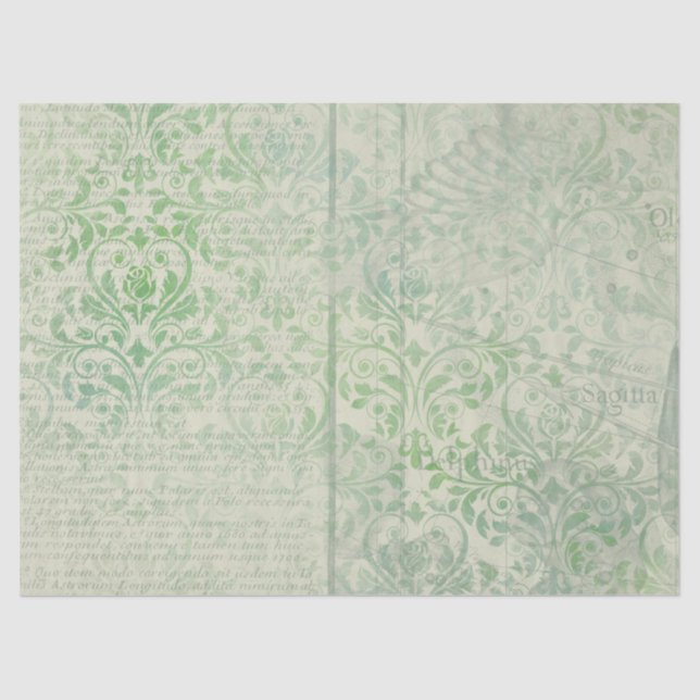 Papel De Seda Ephemera Green Paper Série Design 7 (Frente )