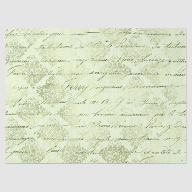 Papel De Seda Ephemera Green Paper Series Design 10 (Frente )