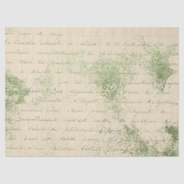 Papel De Seda Ephemera Green Paper Series Design 15 (Frente )