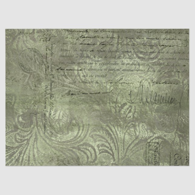 Papel De Seda Ephemera Green Paper Series Design 16 (Frente )