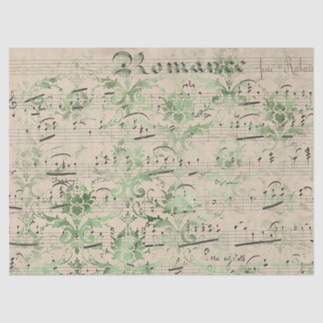 Papel De Seda Ephemera Green Paper Series Design 17 (Frente )