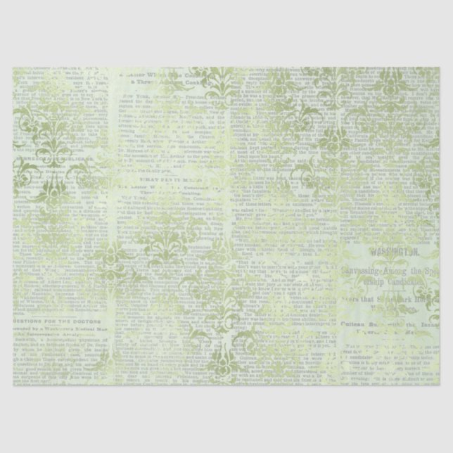 Papel De Seda Ephemera Green Paper Series Design 25 (Frente )