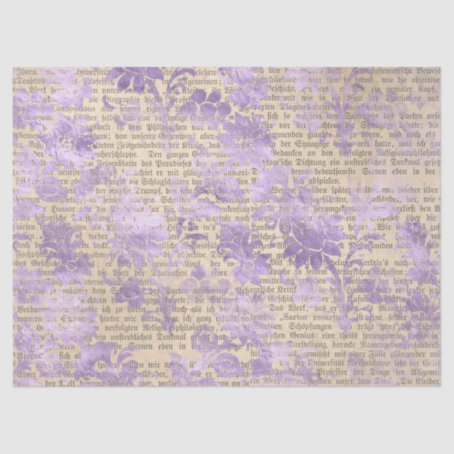 Papel De Seda Ephemera Lavendar Paper Series Design 14 (Frente )