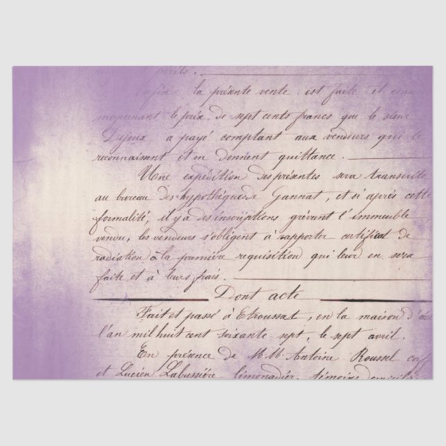 Papel De Seda Ephemera Lavendar Paper Series Design 21 (Frente )