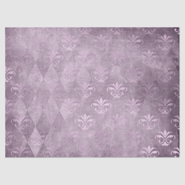 Papel De Seda Ephemera Lavendar Paper Series Design 7 (Frente )