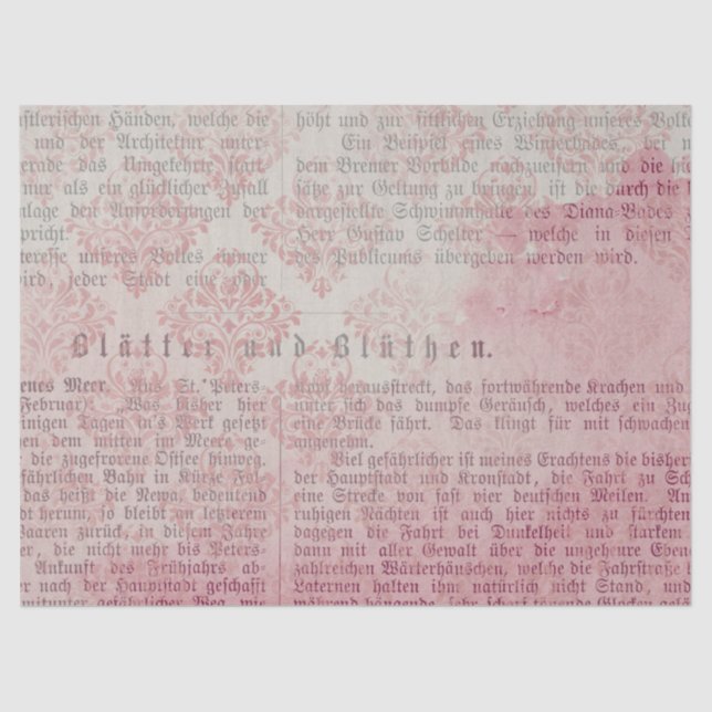 Papel De Seda Ephemera Pink Paper Series Design 13 (Frente )