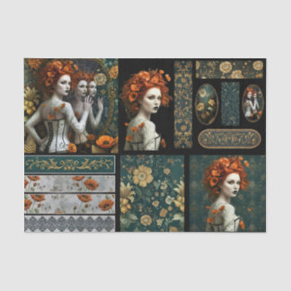 Papel De Seda Ephemera Poetic Gothic Motifs 