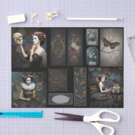 Papel De Seda Ephemera Poetic Gothic Motifs 