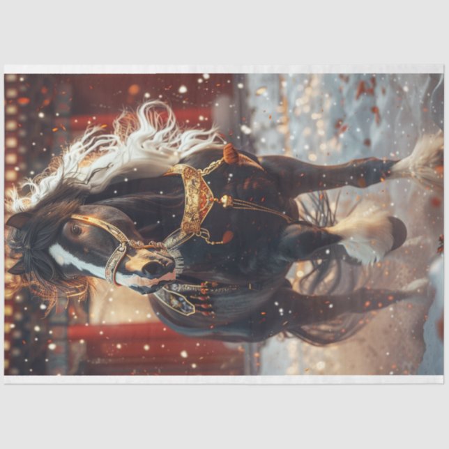 Papel De Seda Equídeo de Natal para Desligar (Frente )