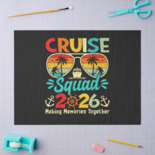Papel De Seda Equipe de Cruzeiro 2026 Férias de Verão Família Co