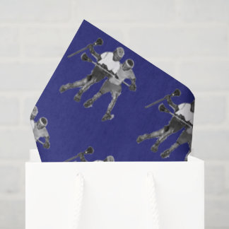 Papel De Seda Equipe de Lacrosse Azul