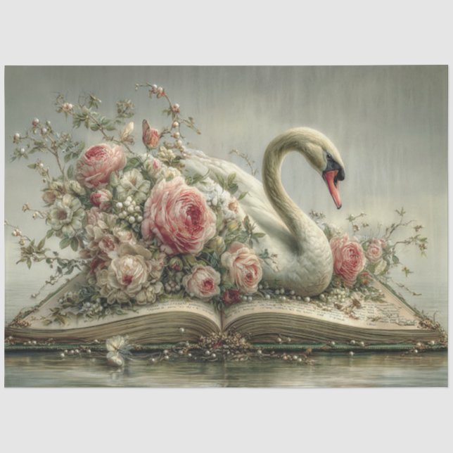 Papel De Seda Era Uma Vez Cisne (Frente )