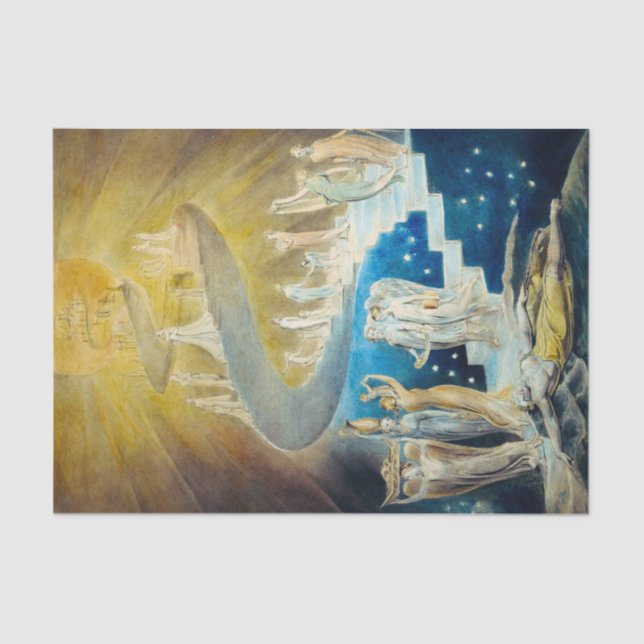Papel De Seda Escada de Jacob por William Blake (Frente )
