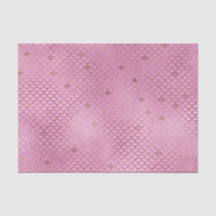 Papel De Seda Escalas cor-de-rosa bonitos da sereia para uma
