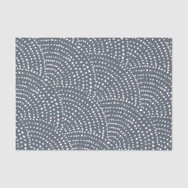 Papel De Seda Escalas de pontos de tinta - Branco transparente (Frente )