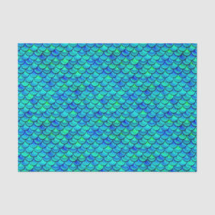 Papel De Seda Escalas do azul do Aqua de Falln