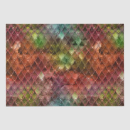 Papel De Seda Escalas do Dragão Arco-Íris