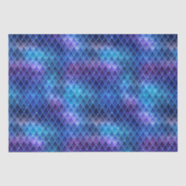 Papel De Seda Escama de Dragão Azul e Roxo Mítico Fantástico