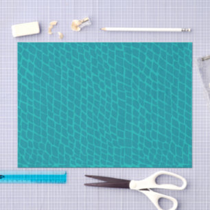 Papel De Seda Escamas de Peixe Azul Turquesa Vibrante Textura de