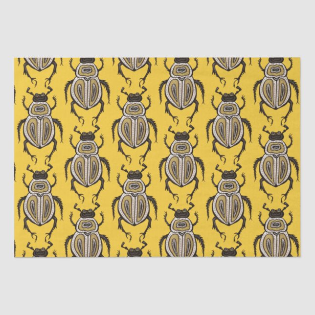 Papel De Seda Escarpa Amarelo Inseto (Frente )