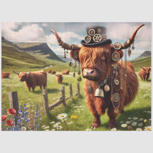 Papel De Seda Escocês Steerpunk (Frente )