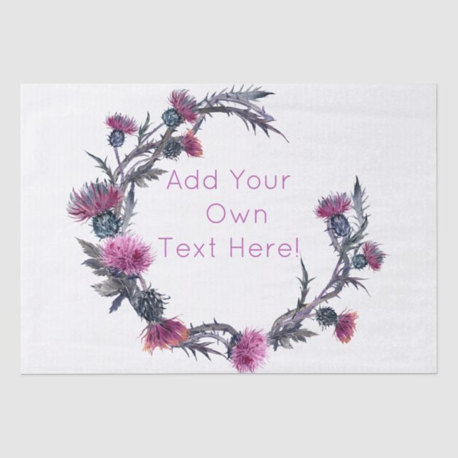 Papel De Seda Escocesa - Thiste Personaliza Wreath (Frente )