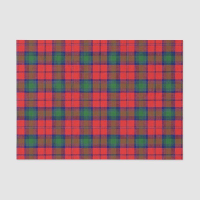 Papel De Seda Escoceses Clan Lindsay Red Green Tartan (Frente )