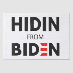 Papel De Seda ESCONDIDO DA BIDEN engraçada campanha política Joe