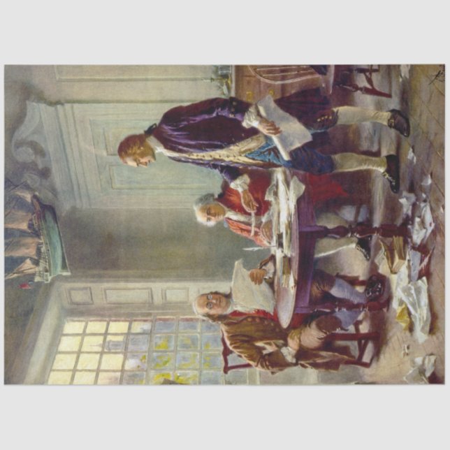 Papel De Seda Escrevendo a Declaração de Independência (EUA) (Frente )