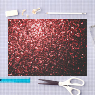 Papel De Seda Escuro Vermelho Escuro Glitter brilha Glamor