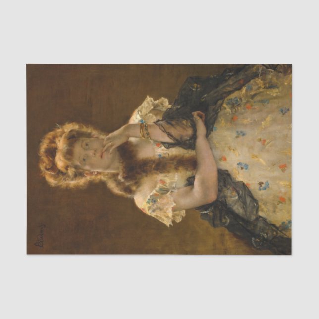 Papel De Seda Esfinge parisiense de Alfred Stevens (Frente )