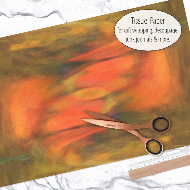 Papel De Seda Esfoladuras do abstrato vermelho do coral (Tissue paper for gift wrap and decoupage)